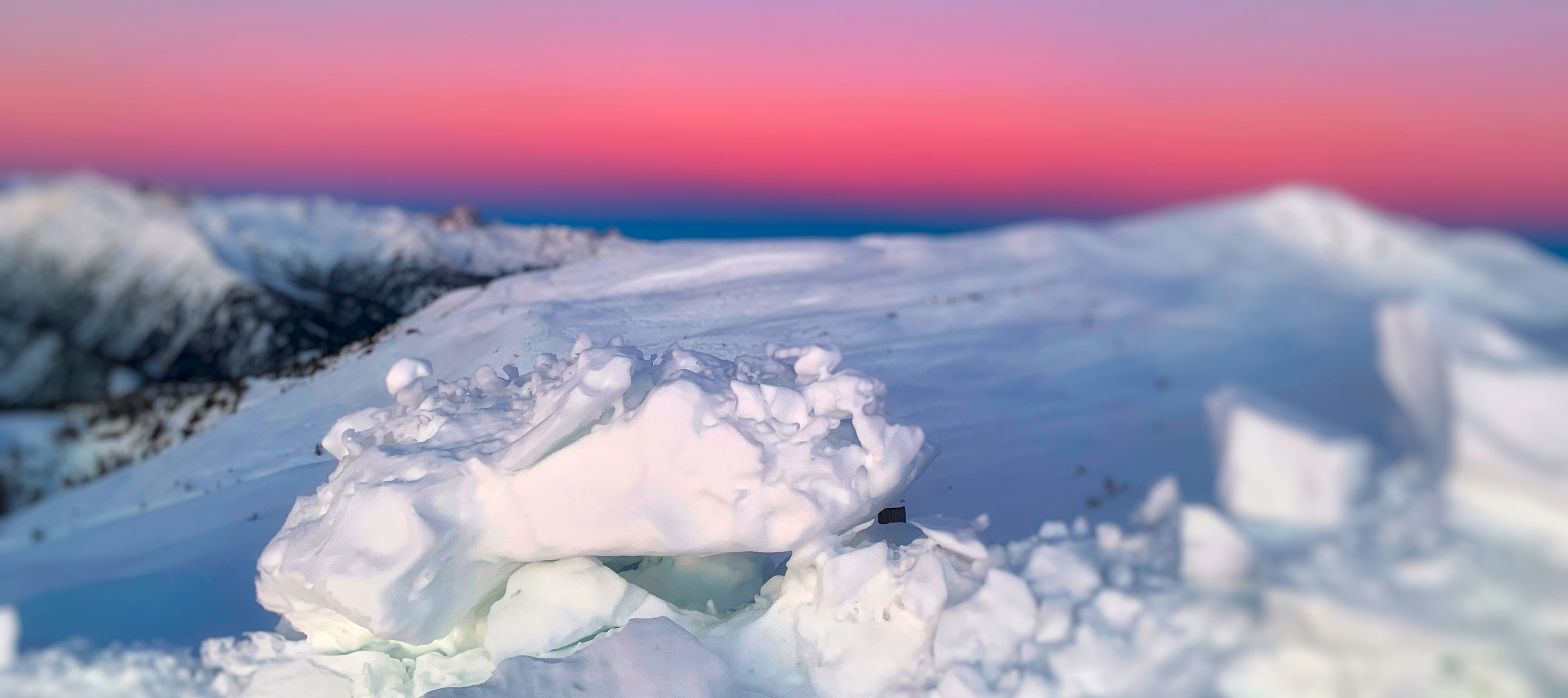 Schnee Sonnenaufgang